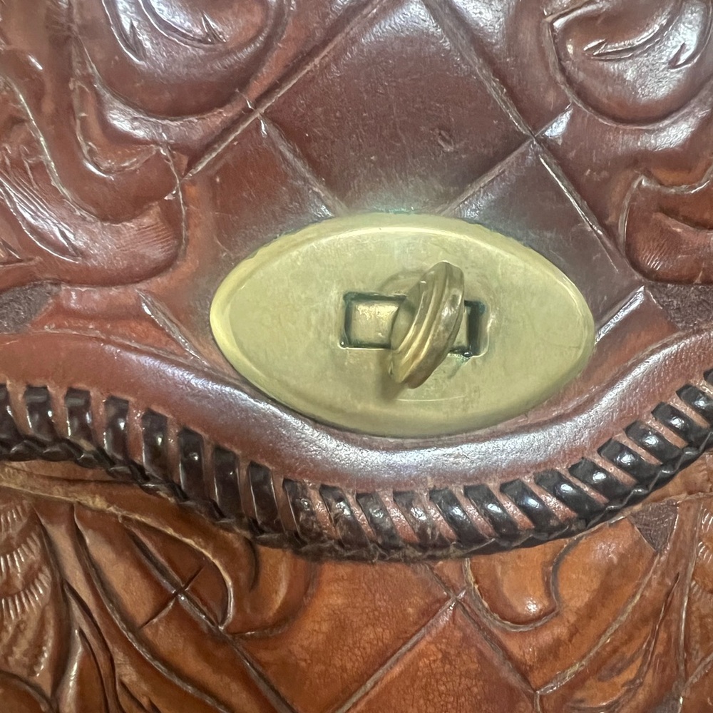 Western Brown Leather Clutch - Picture 4 of 7